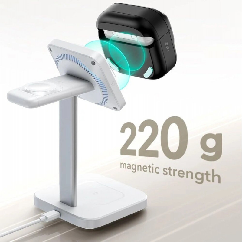 ESR Pulse HaloLock MagSafe -kotelo Apple AirPods 4 -kuulokkeille, musta