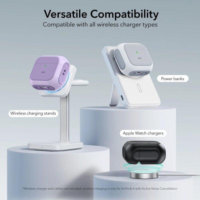 ESR Orbit HaloLock MagSafe -kotelo Apple AirPods 4 -kuulokkeille, violetti