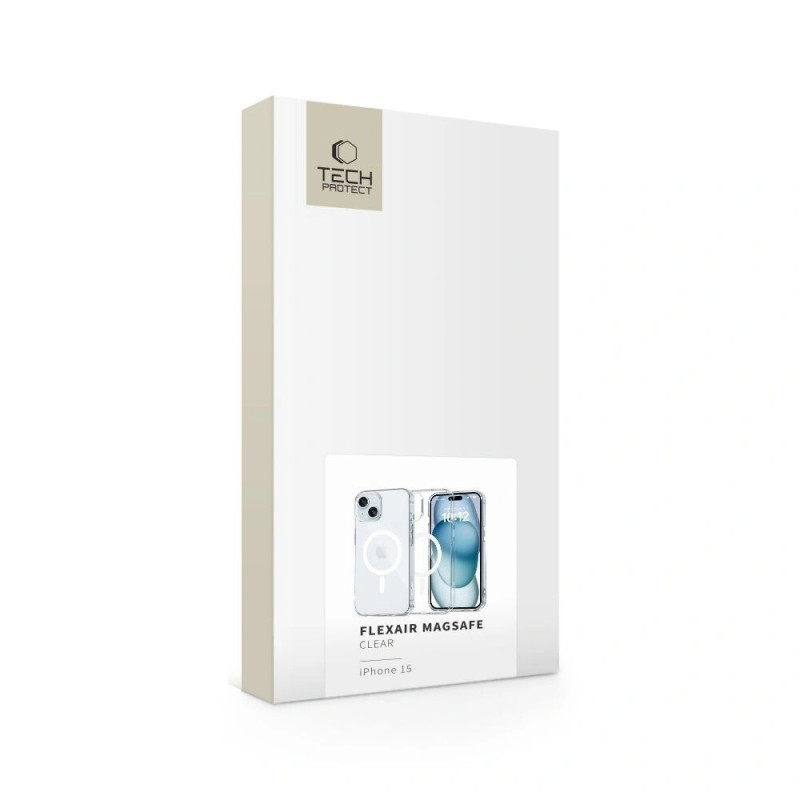 Tech-Protect FlexAir MagSafe THP3578 -kuori Apple iPhone 15:lle, kirkas