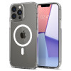 Spigen Ultra Hybrid Mag MagSafe -suojakotelo Apple iPhone 13 Pro Max -puhelimelle, valkoinen