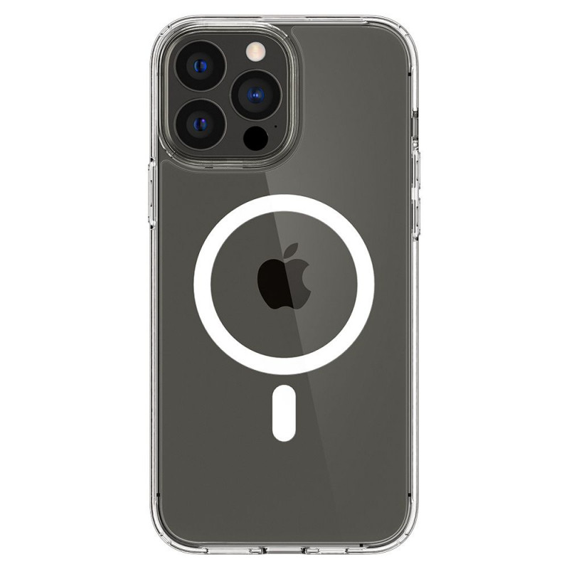 Spigen Ultra Hybrid Mag MagSafe -suojakotelo Apple iPhone 13 Pro Max -puhelimelle, valkoinen
