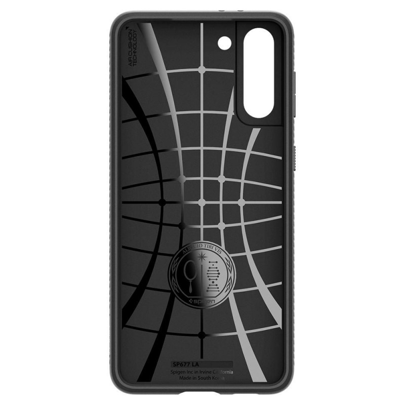 Spigen Liquid Air -suojakotelo Samsung Galaxy S21 -puhelimelle, matta musta