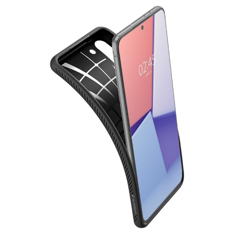 Spigen Liquid Air -suojakotelo Samsung Galaxy S21 -puhelimelle, matta musta