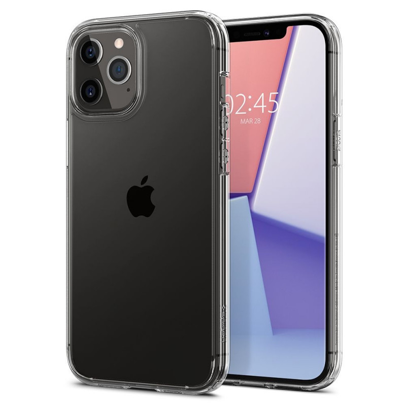 Spigen Ultra Hybrid -suojakotelo Apple iPhone 12 / 12 Pro -puhelimelle, Crystal Clear
