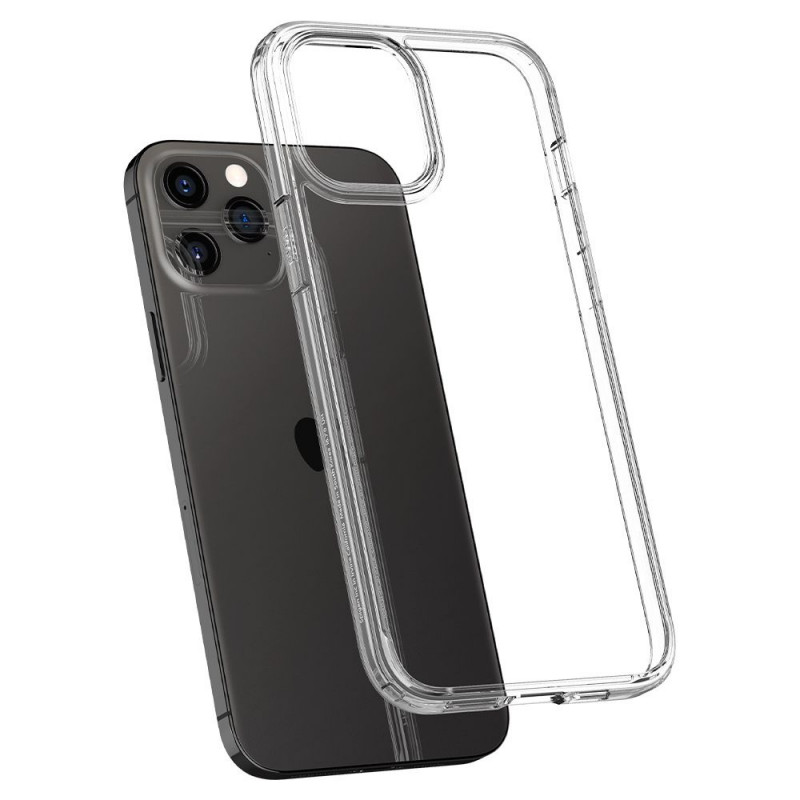 Spigen Ultra Hybrid -suojakotelo Apple iPhone 12 / 12 Pro -puhelimelle, Crystal Clear