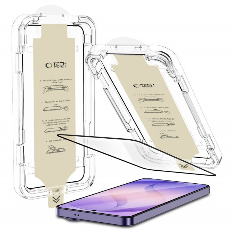 Tech-Protect Quick Set AR+ heijastamaton lasi Samsung Galaxy S26 Ultra -puhelimeen, musta