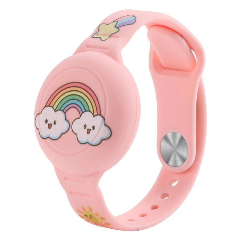 Tech-Protect Smooth Band -ranneke lapsille Apple AirTag 1 / 2 -paikantimelle, värillinen (2 kpl)