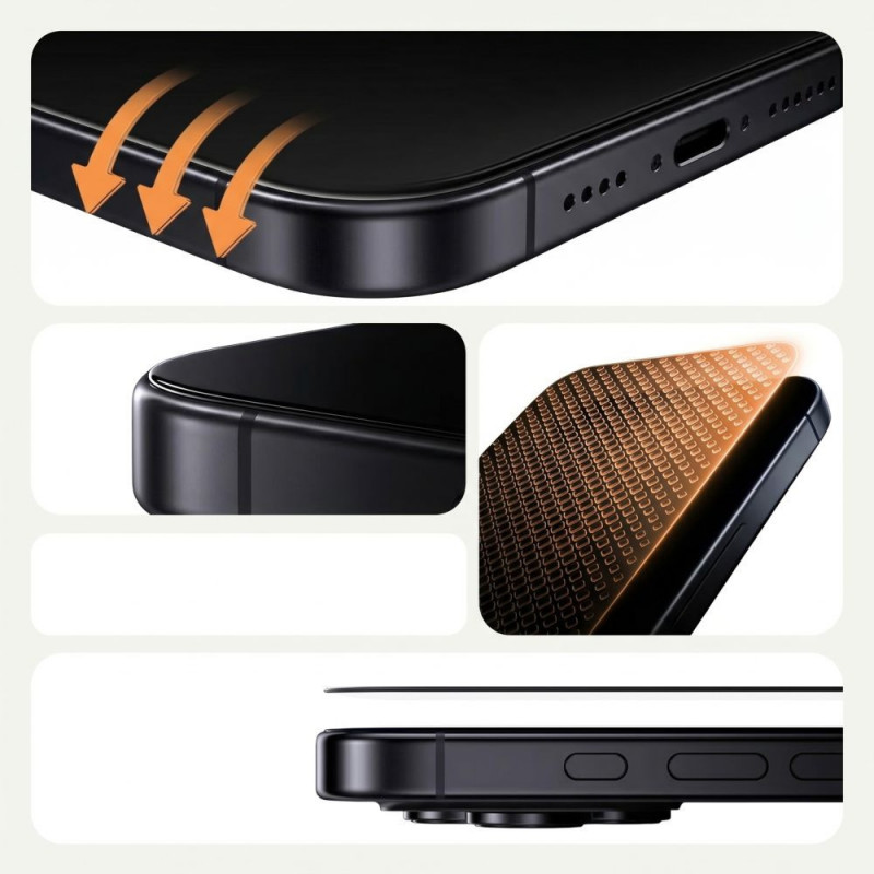 Tech-Protect Quick Set AR+ heijastuksenesto lasi Samsung Galaxy S26:lle, musta