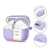 Tech-Protect Silikoninen Hook-kuori Samsung Galaxy Buds 3 / 3 FE / 3 Pro -kuulokkeille, laventeli