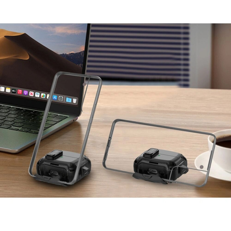 Tech-Protect Carbonox MagSafe -kotelo THP4736 Samsung Galaxy Buds 3 / 3 FE / 3 Pro -kuulokkeille, musta