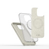 Tech-Protect Silicone Pure MagSafe -suojakotelo Apple iPhone 16 Pro -puhelimelle, Cosmic Latte