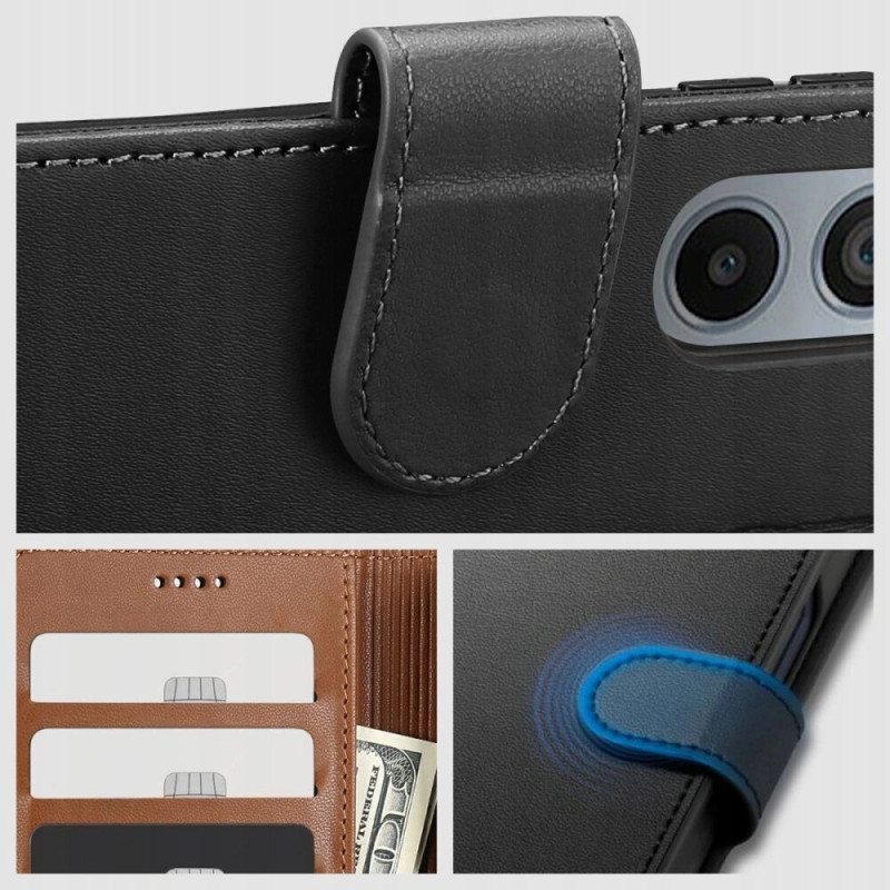 Tech-Protect lompakkokotelo Samsung Galaxy A16 4G / 5G -puhelimelle, musta