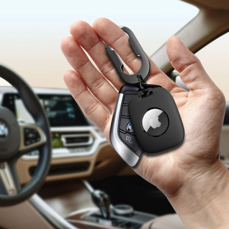 Tech-Protect Velar -kotelo Apple AirTag 1 / 2 -laitteelle, musta