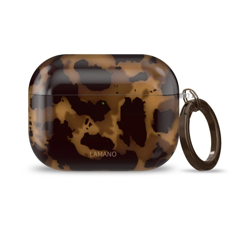 Tech-Protect Lamano-kuori Apple AirPods Pro 1 / 2 Panther (musta ja ruskea)