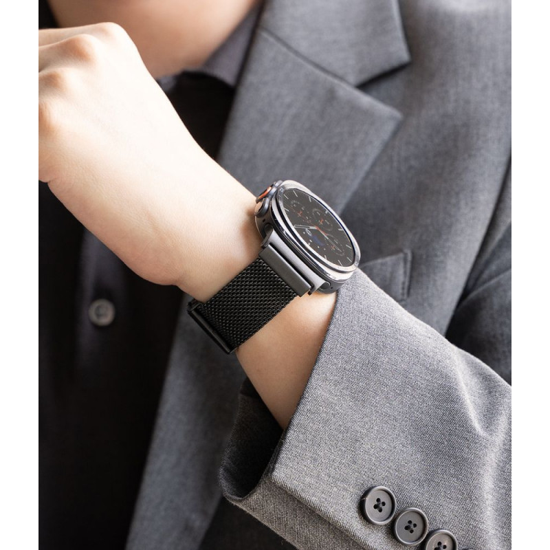 Ringke Metal One Mesh RGK12092 -kellonranneke Samsung Galaxy Watch Ultra 1 / 2 (2024-2026) 47 mm, musta