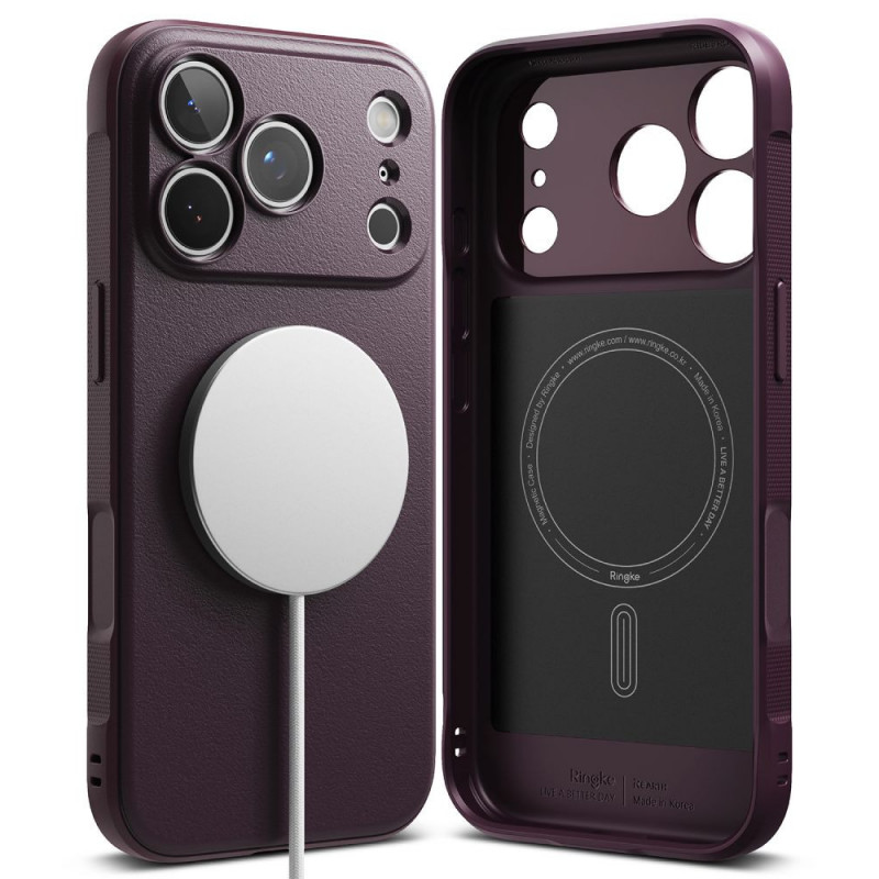 Ringke Onyx Magnetic MagSafe RGK12089 -kuori Apple iPhone 17 Pro Max / 18 Pro Max -puhelimelle, burgundynpunainen