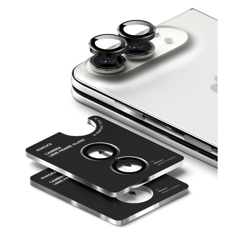 Ringke Camera Frame RGK12086 -kameran linssinsuoja Apple iPhone Duo -puhelimelle (2 kpl), musta