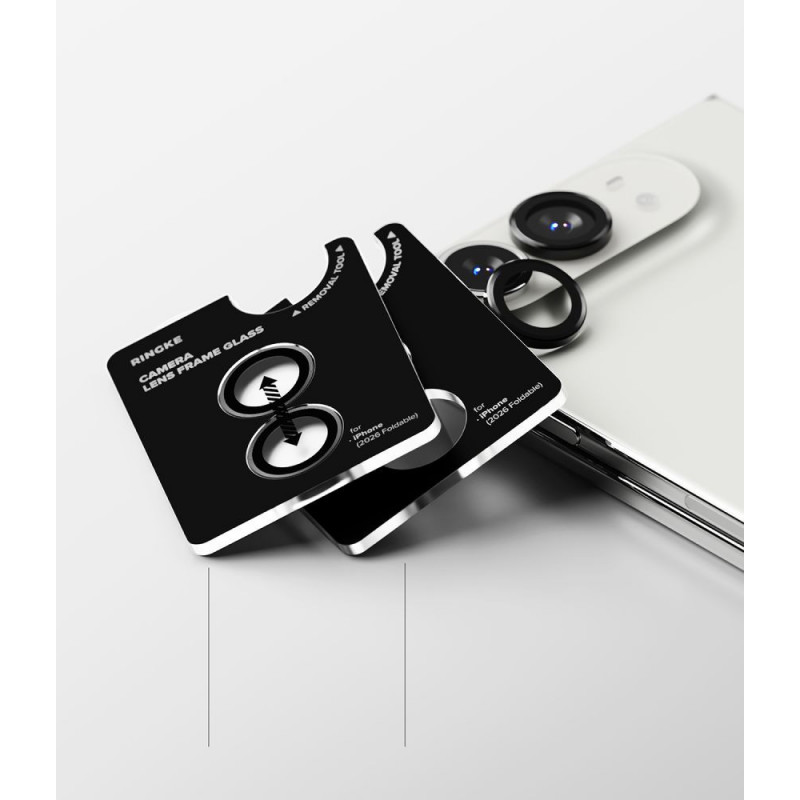 Ringke Camera Frame RGK12086 -kameran linssinsuoja Apple iPhone Duo -puhelimelle (2 kpl), musta