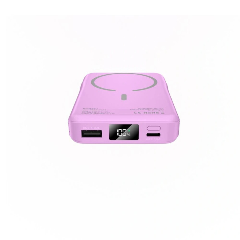 Tech-Protect PB31 LifeMag MagSafe -varavirtalähde, 10000 mAh, 15 W, laventeli