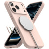 Ringke Silicone Magnetic MagSafe -suojakotelo Apple iPhone 18 Pro -puhelimelle, Pink Sand