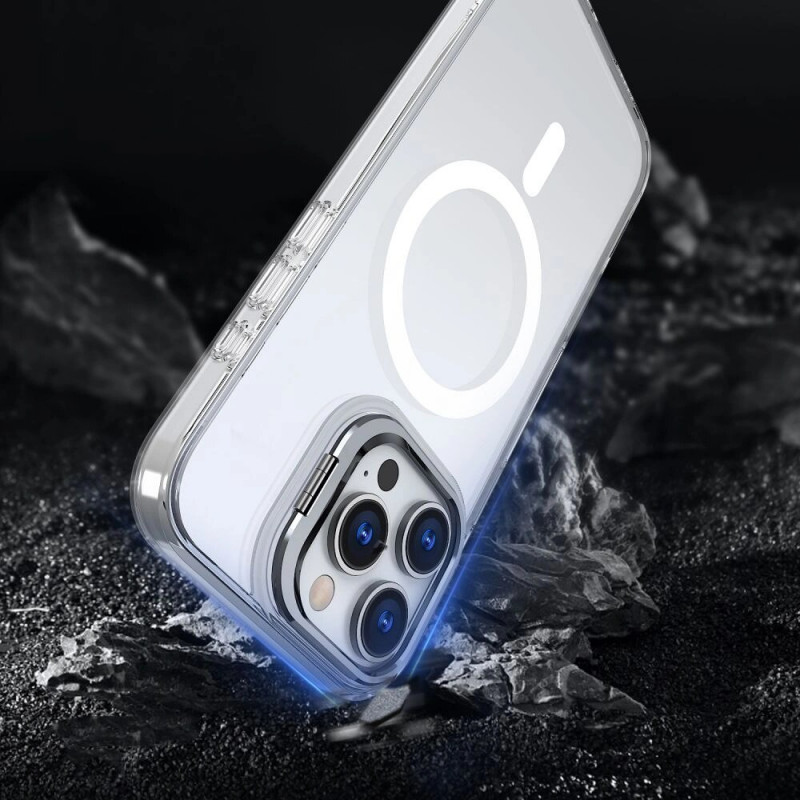 Tech-Protect Magstand MagSafe -kuori Apple iPhone 16 -puhelimelle, kirkas