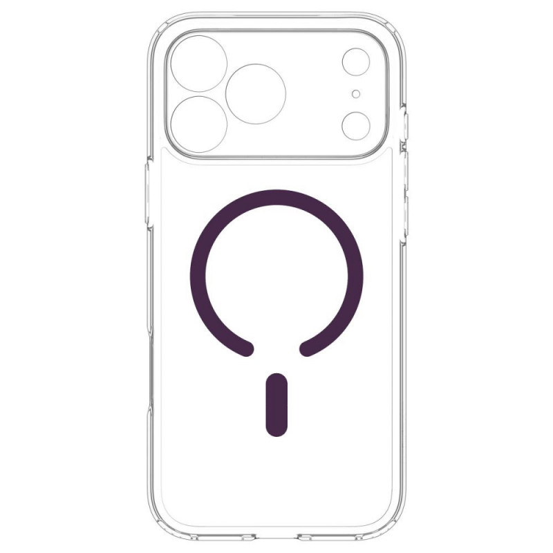Spigen Ultra Hybrid MagSafe -suojakotelo Apple iPhone 17 Pro Max / 18 Pro Max -puhelimelle, kirkas/viininpunainen