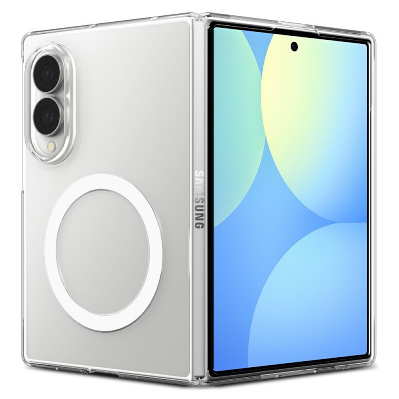 Spigen AirSkin MagSafe -kuori Samsung Galaxy Z Fold 8 -puhelimelle, kirkas/valkoinen