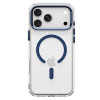 Spigen Ultra Hybrid Optik S MagSafe -kuori Apple iPhone 17 Pro / 18 Pro -puhelimelle, Clear/Deep Blue