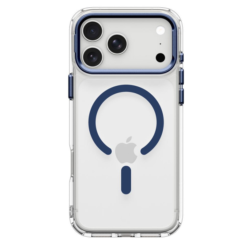 Spigen Ultra Hybrid Optik S MagSafe -kuori Apple iPhone 17 Pro / 18 Pro -puhelimelle, Clear/Deep Blue