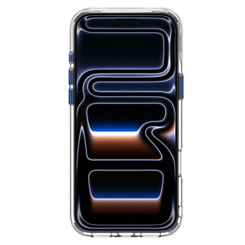Spigen Ultra Hybrid Optik S MagSafe -kuori Apple iPhone 17 Pro / 18 Pro -puhelimelle, Clear/Deep Blue