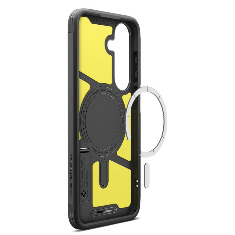 Spigen Tough Armor Mag MagSafe -suojakotelo Samsung Galaxy S25 FE / S26 FE -puhelimelle, musta