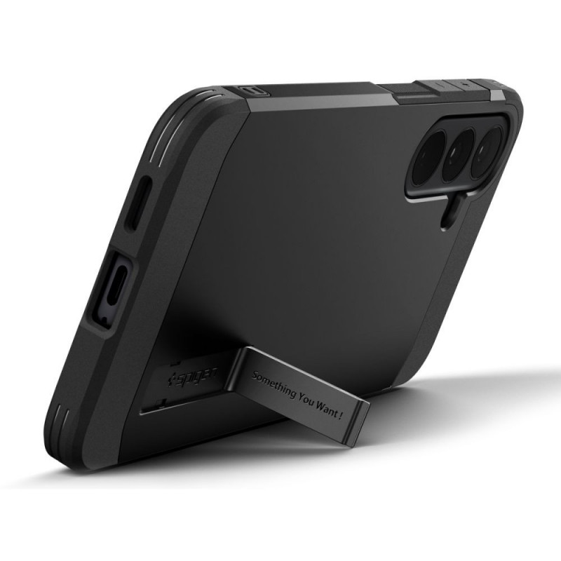 Spigen Tough Armor Mag MagSafe -suojakotelo Samsung Galaxy S25 FE / S26 FE -puhelimelle, musta