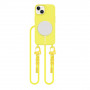 Tech-Protect Magnecklace MagSafe -suojakuori kaulapannalla Apple iPhone 14:lle, kanariankeltainen