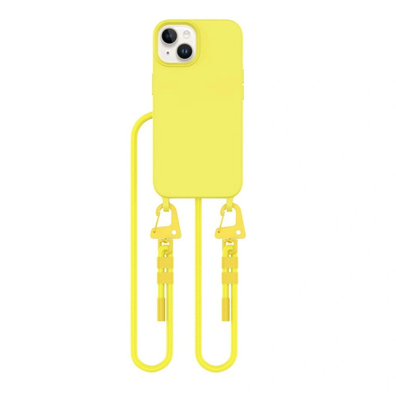 Tech-Protect Magnecklace MagSafe -suojakuori kaulapannalla Apple iPhone 14:lle, kanariankeltainen