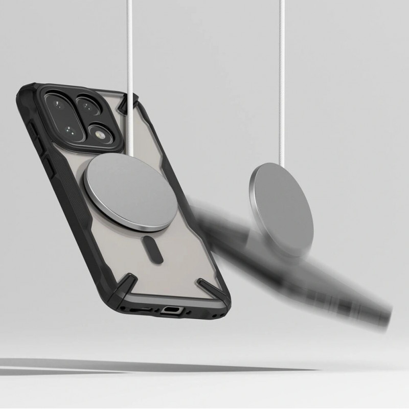 Ringke Fusion-X Magnetic MagSafe -suojakotelo OnePlus 15 -puhelimelle, musta