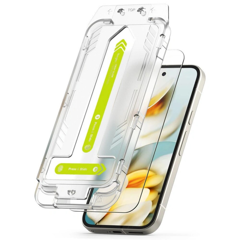 Ringke Easy Slide karkaistu lasi Google Pixel 9a:lle (2 kpl), kirkas