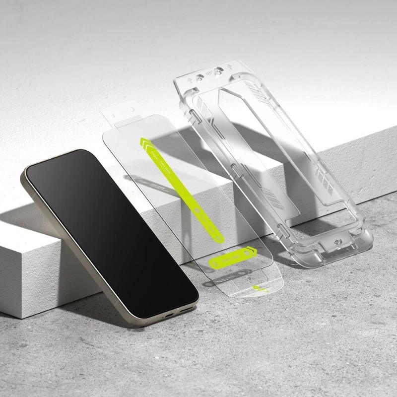 Ringke Easy Slide karkaistu lasi Google Pixel 9a:lle (2 kpl), kirkas