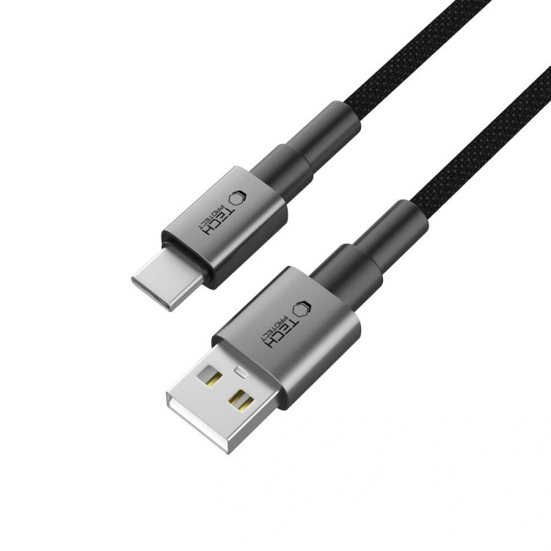Tech-Protect Ultraboost DNA USB-A / USB-C -kaapeli 15W/3A 100 cm, Iron Grey