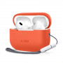 Tech-Protect silikonikuori Apple AirPods Pro 1/2 -kuulokkeille, neonoranssi