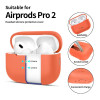 Tech-Protect silikonikuori Apple AirPods Pro 1/2 -kuulokkeille, neonoranssi
