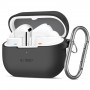 Tech-Protect Silikoninen Hook-kuori Samsung Galaxy Buds 3 / 3 Pro -kuulokkeille, musta