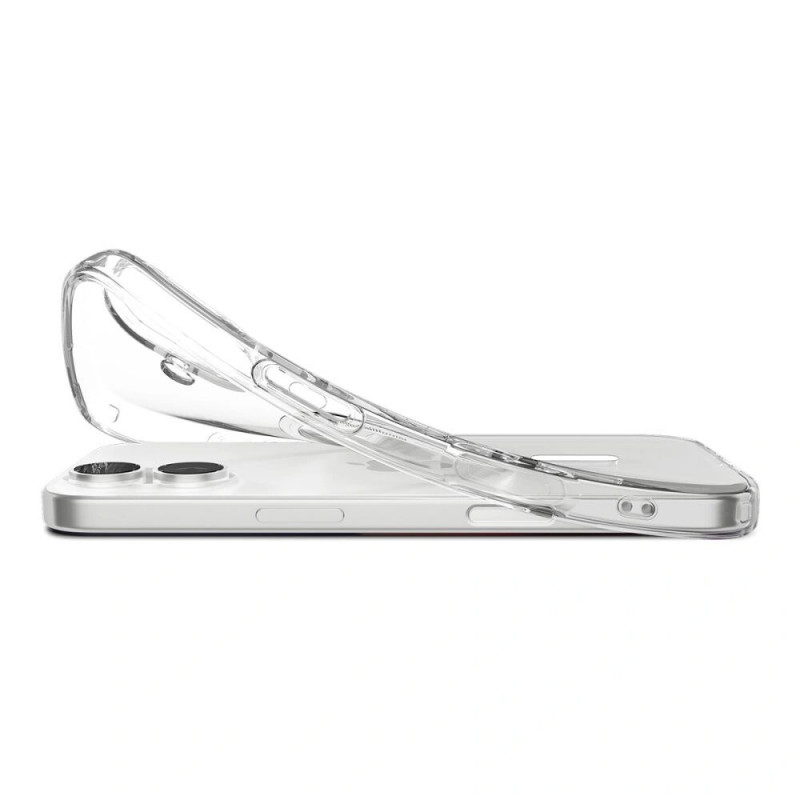 Spigen Liquid Crystal Mag MagSafe -kuori Apple iPhone 17:lle, kirkas/valkoinen