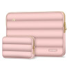 Tech-Protect Puffy kannettavan tietokoneen 13-14" suojakotelo lisävarustepussilla, Dusty Rose