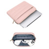 Tech-Protect Puffy kannettavan tietokoneen 13-14" suojakotelo lisävarustepussilla, Dusty Rose