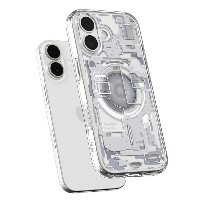Spigen Ultra Hybrid Mag MagSafe ACS10385 -suojakotelo Apple iPhone 17:lle, Zero One White