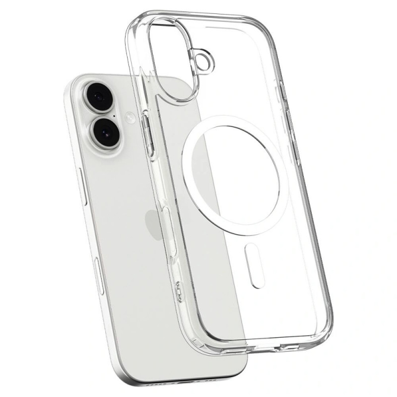 Spigen Ultra Hybrid Mag MagSafe ACS10380 -kuori Apple iPhone 17:lle, kirkas/valkoinen