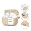 Tech-Protect Silikoninen Hook-kuori Samsung Galaxy Buds 3 / 3 Pro -kuulokkeille, Cafe Latte