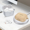 Tech-Protect Silikoninen Hook-kuori Samsung Galaxy Buds 3 / 3 Pro -kuulokkeille, Cafe Latte