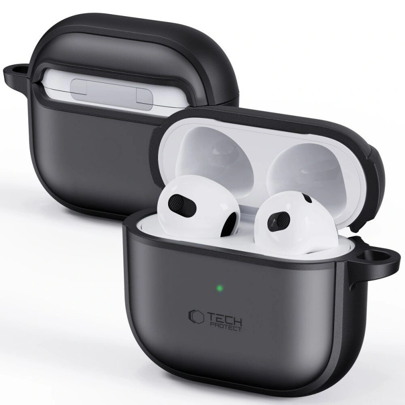 Tech-Protect Magmat -kotelo Apple AirPods 4 -kuulokkeille, matta musta