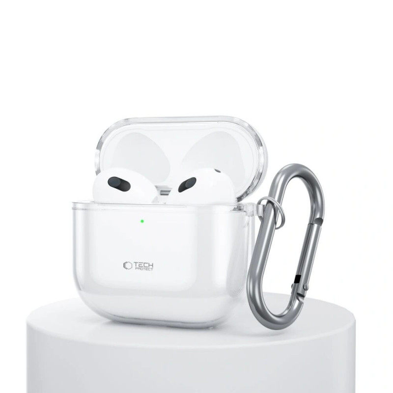 Tech-Protect Flexair -kotelo Apple AirPods 4 -kuulokkeille, kirkas